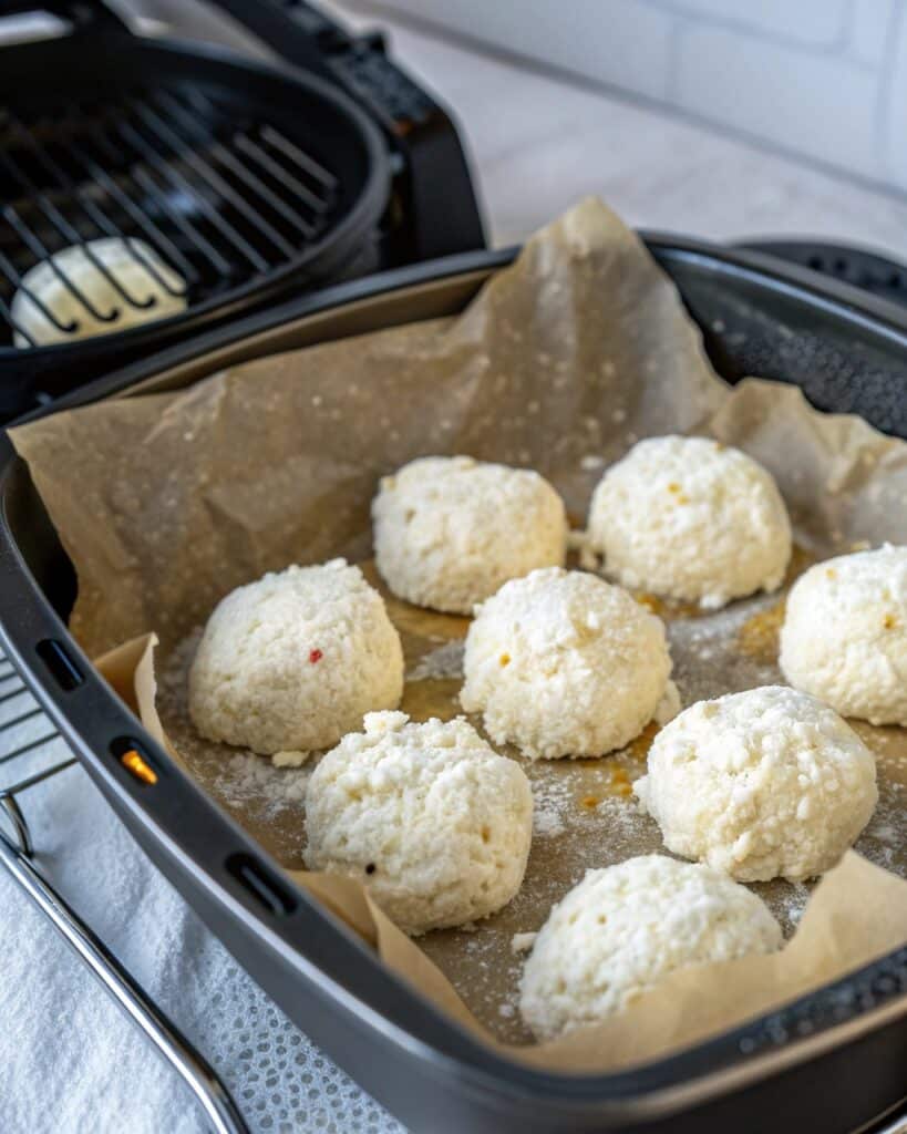 how to air fry cottage cheese chips preparation steps