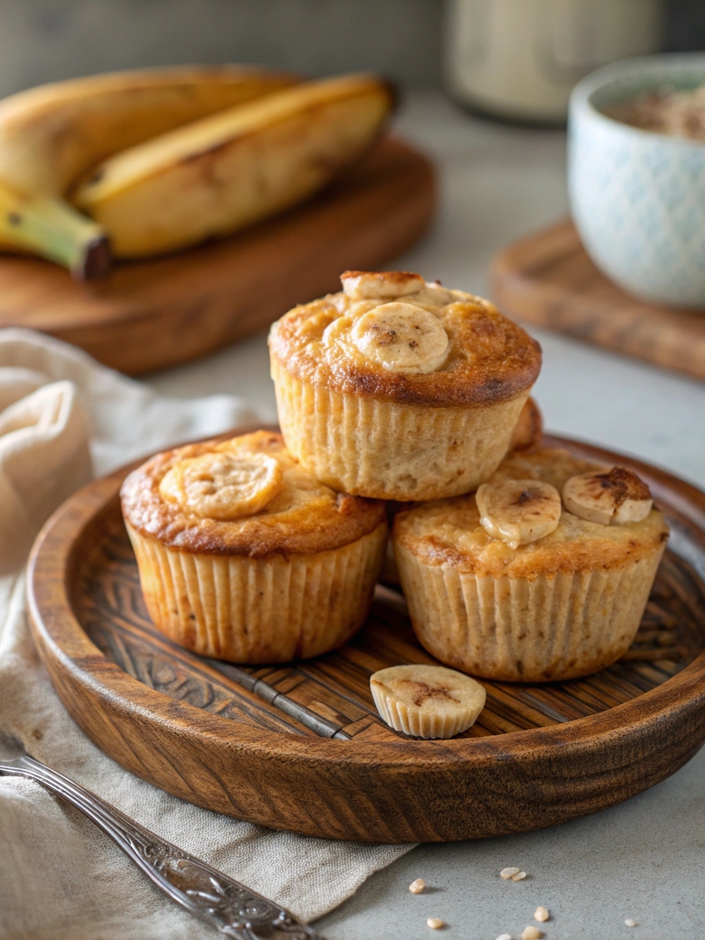 banana cottage cheese muffins fresh baked breakfast
