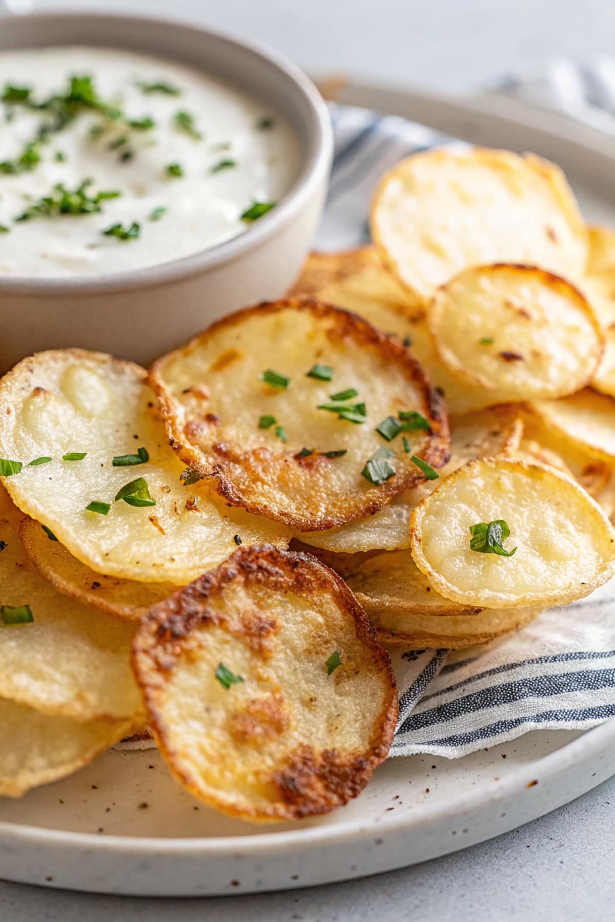 Cottage cheese chips in oven fresh and crispy