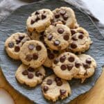 Cottage cheese chocolate chip cookies fresh from oven