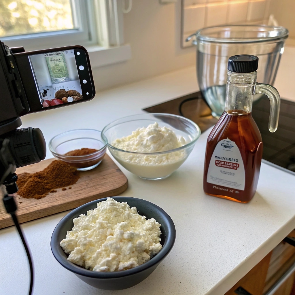 ingredients for cottage cheese chocolate mousse