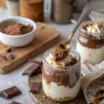 Cottage cheese mousse healthy chocolate dessert