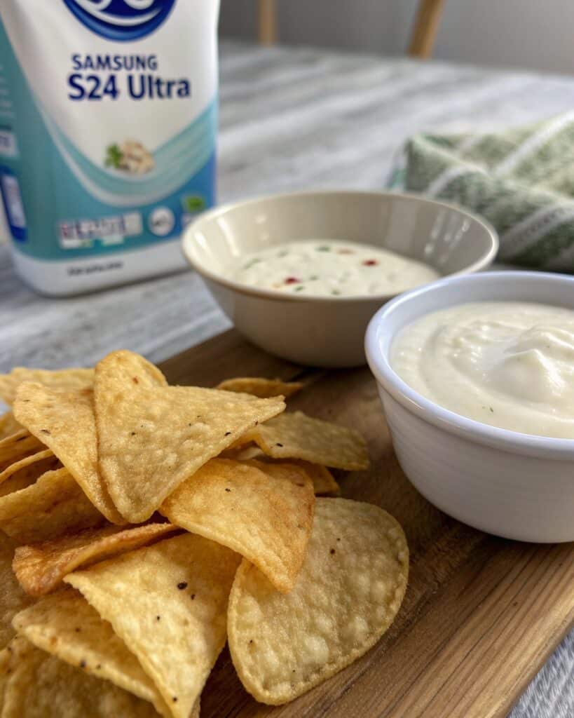 healthy high-protein air fryer cottage cheese chips