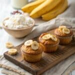 Banana muffins with cottage cheese