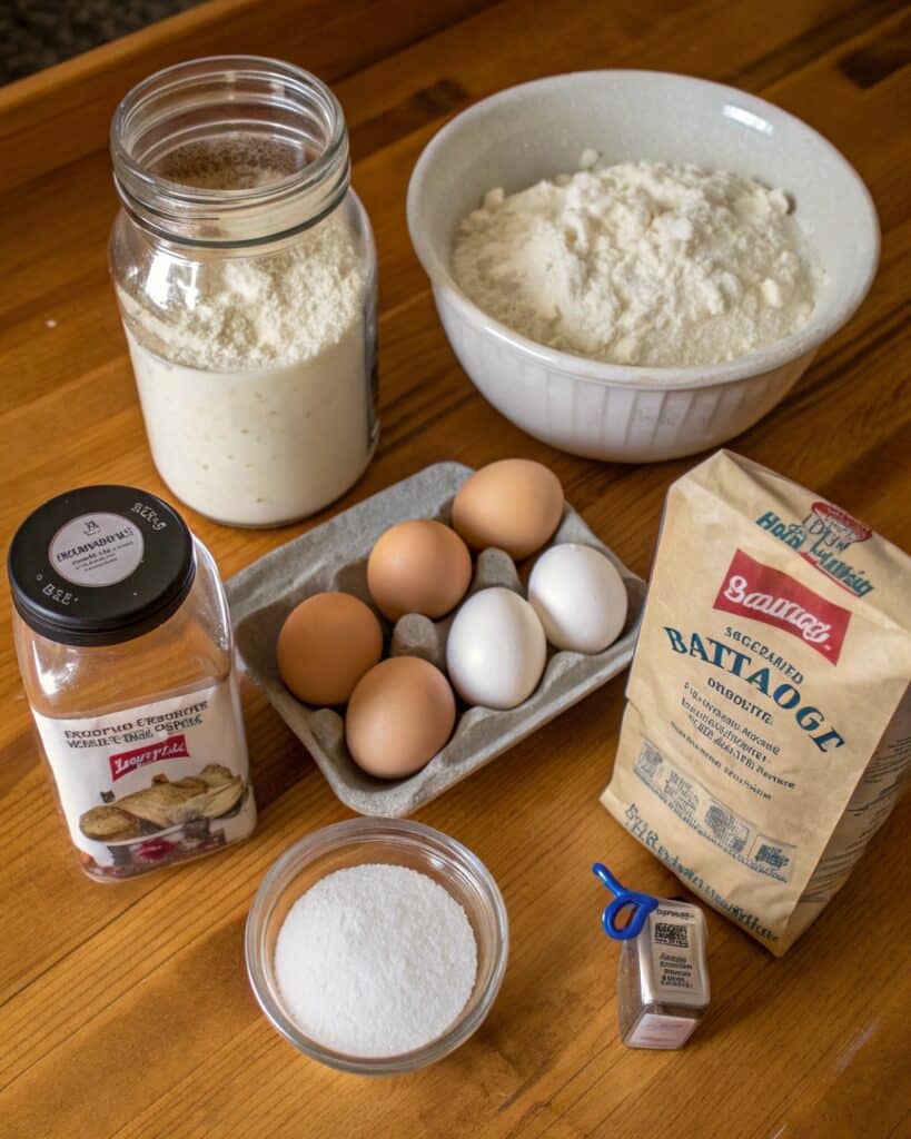 Sourdough Cottage Cheese Pancakes: Fluffy, Tangy & Delicious Every Time 6 sourdough cottage cheese pancake ingredients