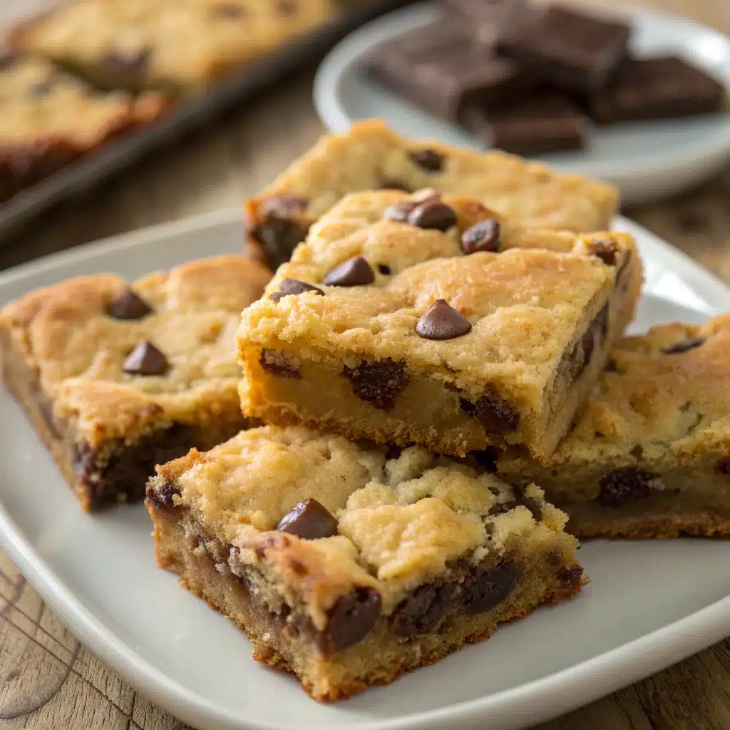 Gooey Butter Chocolate Chip Shortbread Bars