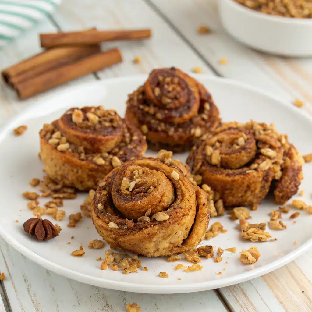Easy Cinnamon Roll Granola Clusters (Vegan)
