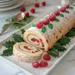 Christmas Raspberry Cake Roll