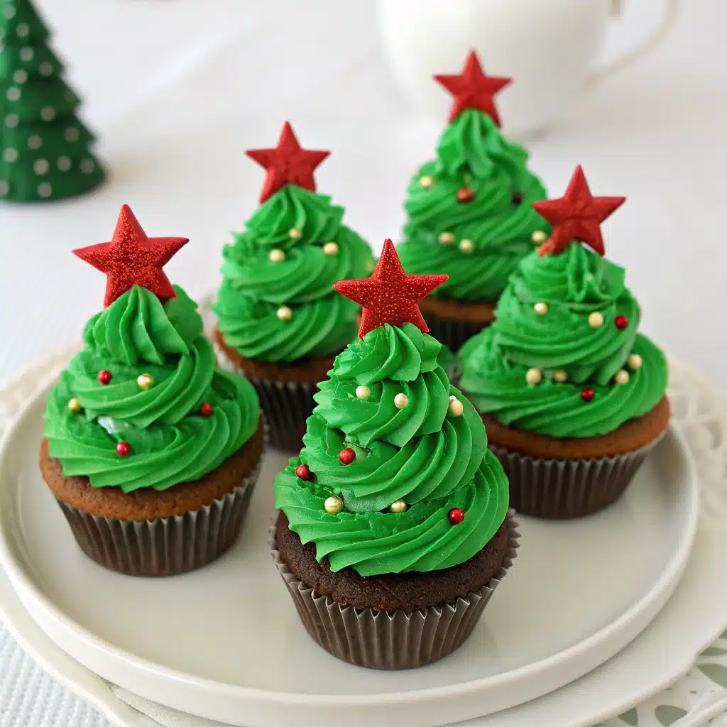 Christmas Tree Cupcakes