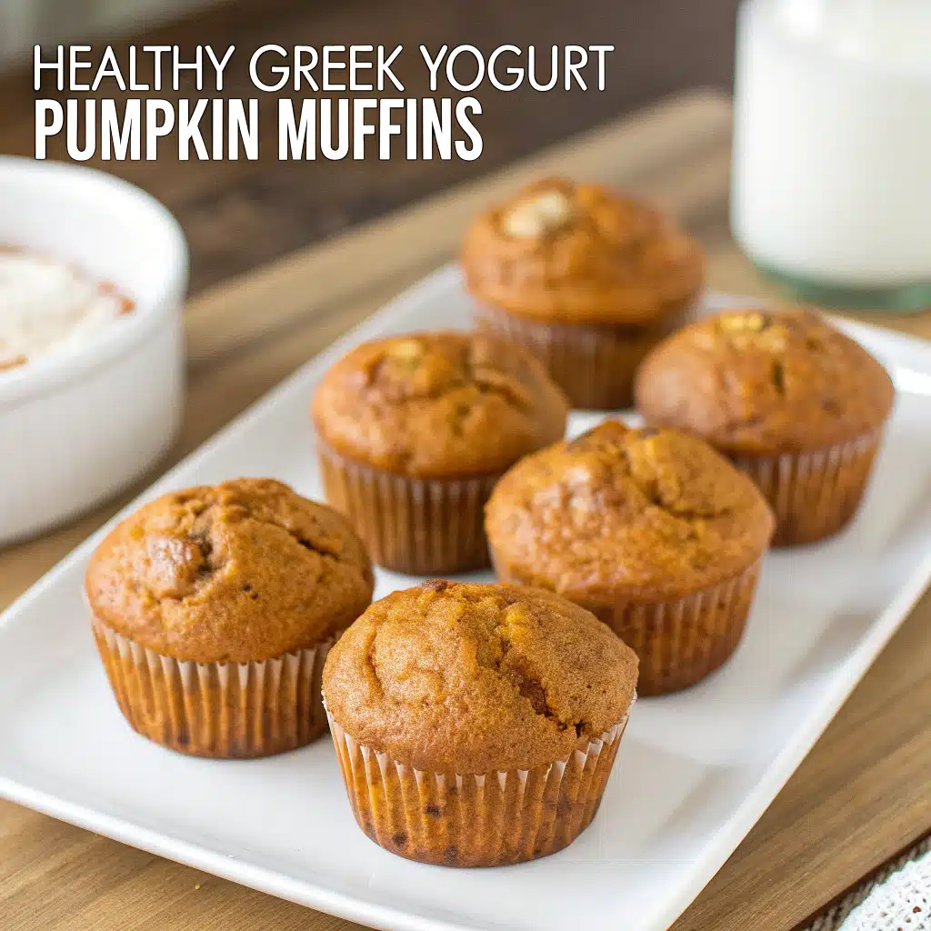 Healthy Greek Yogurt Pumpkin Muffins