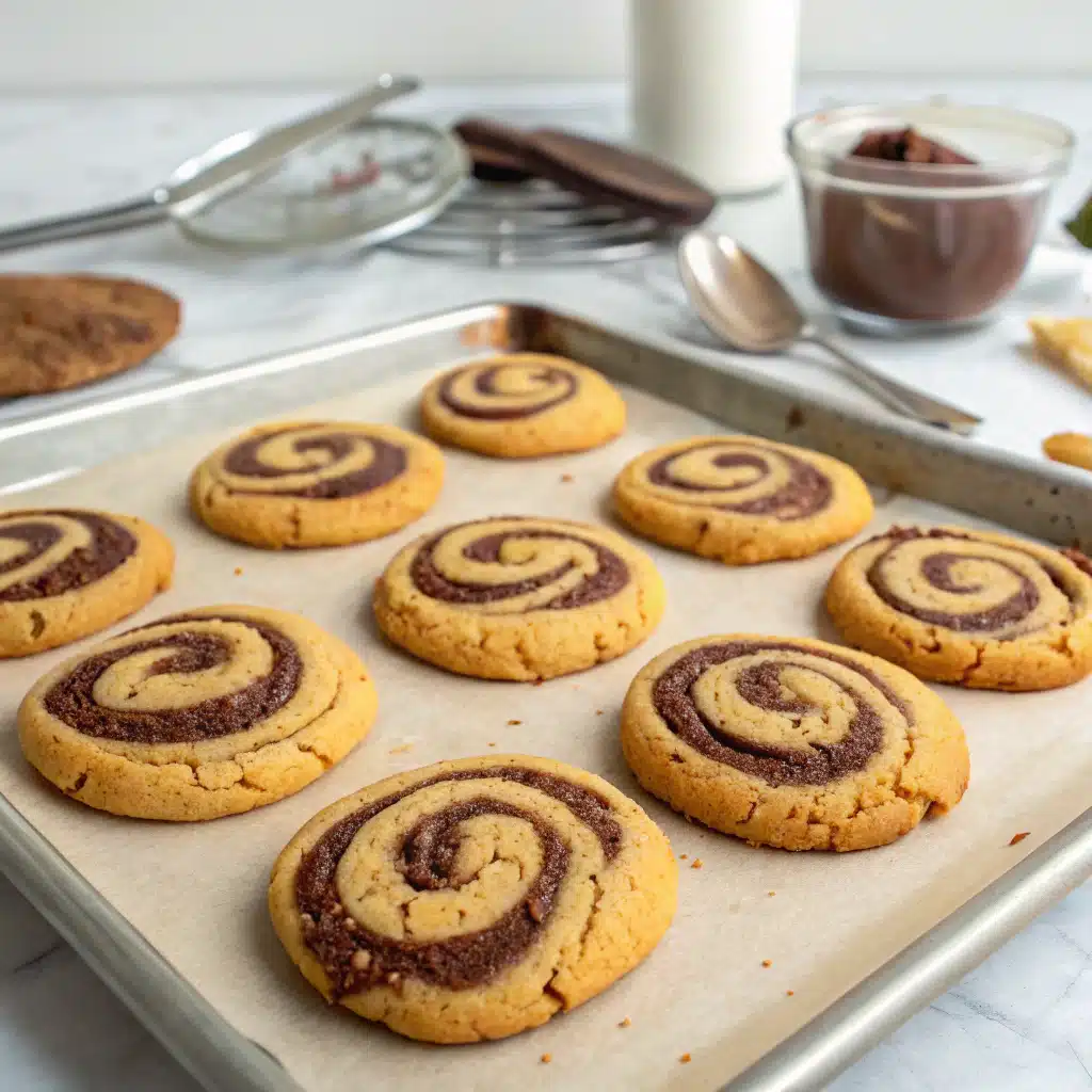 Peanut Butter Chocolate Swirl Cookies