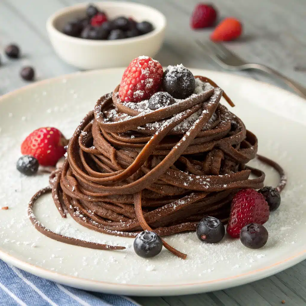 Chocolate Pancake Spaghetti