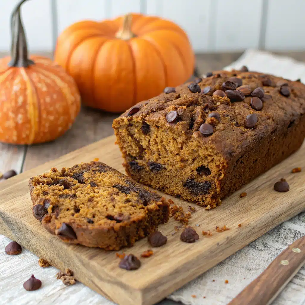 Healthy Oatmeal Double Chocolate Pumpkin Bread