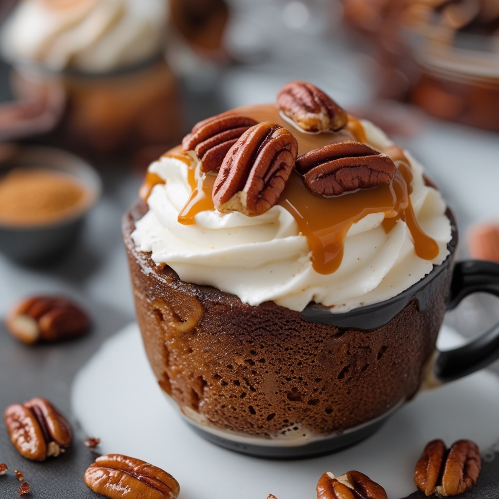 Pecan Caramel Mug Cake