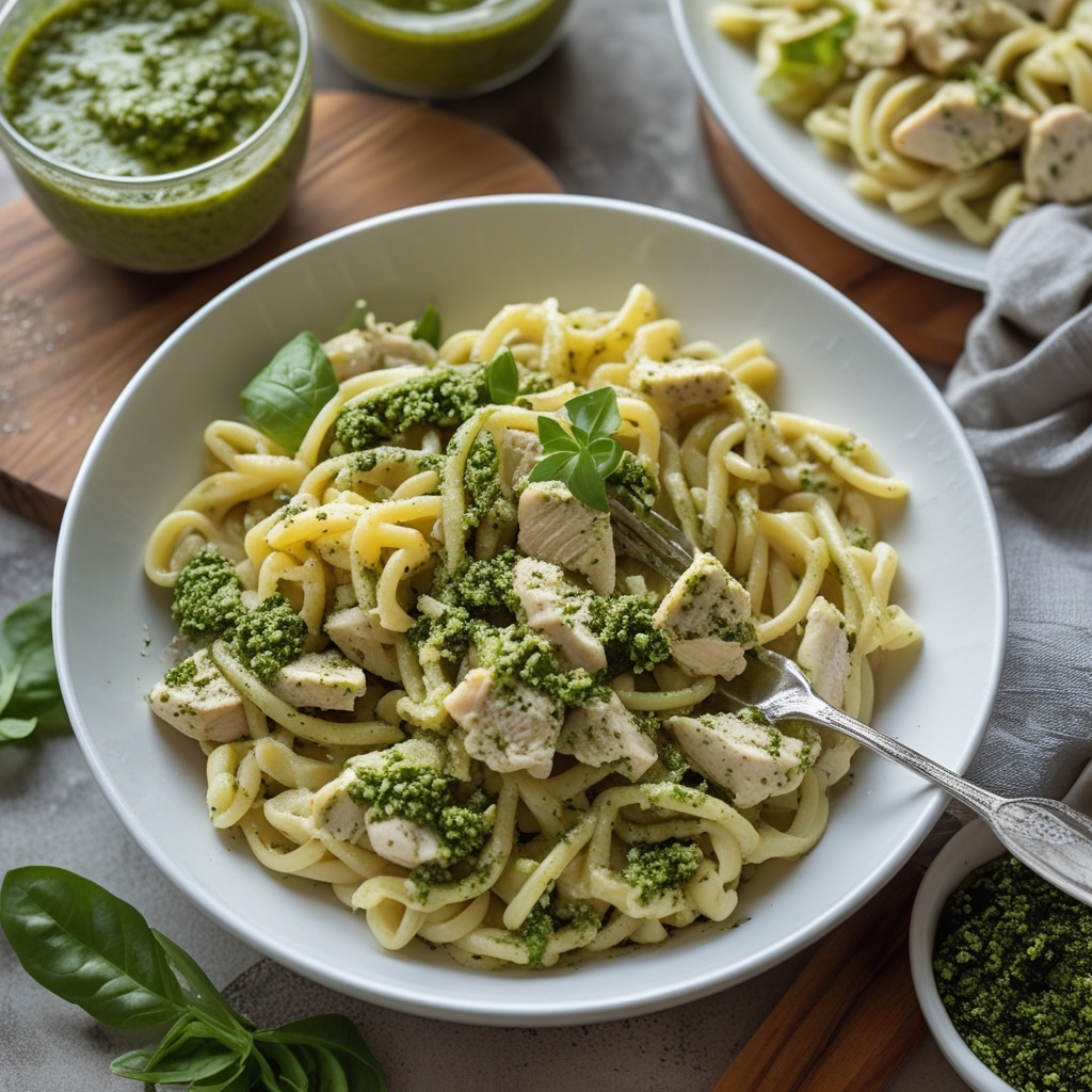 Pesto chicken pasta