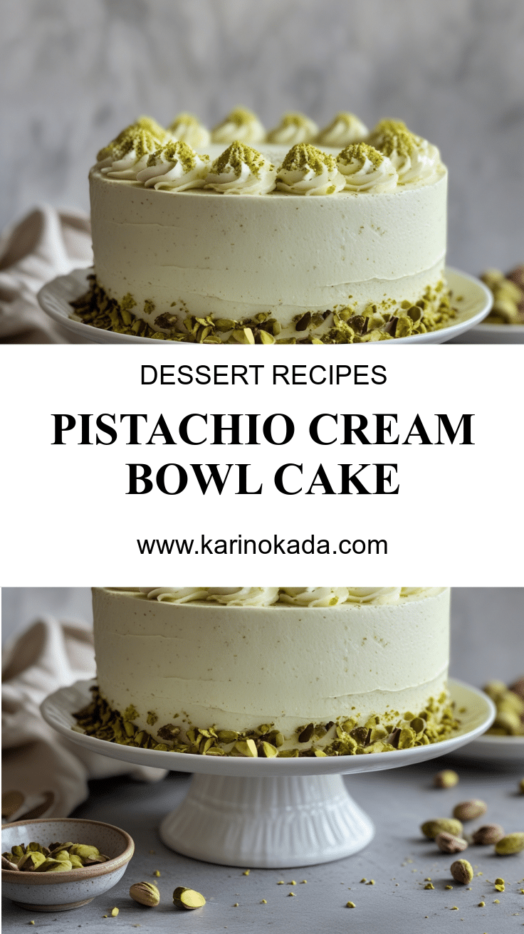 Pistachio Cream Bowl Cake