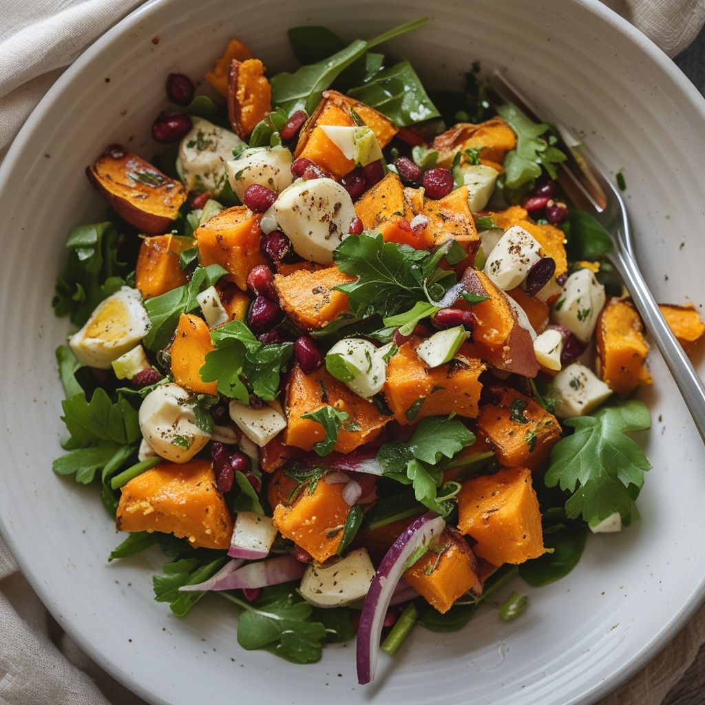 Roasted sweet potato salad