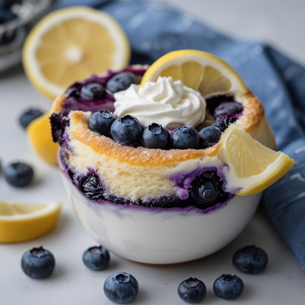 Blueberry Lemon Mug Cake