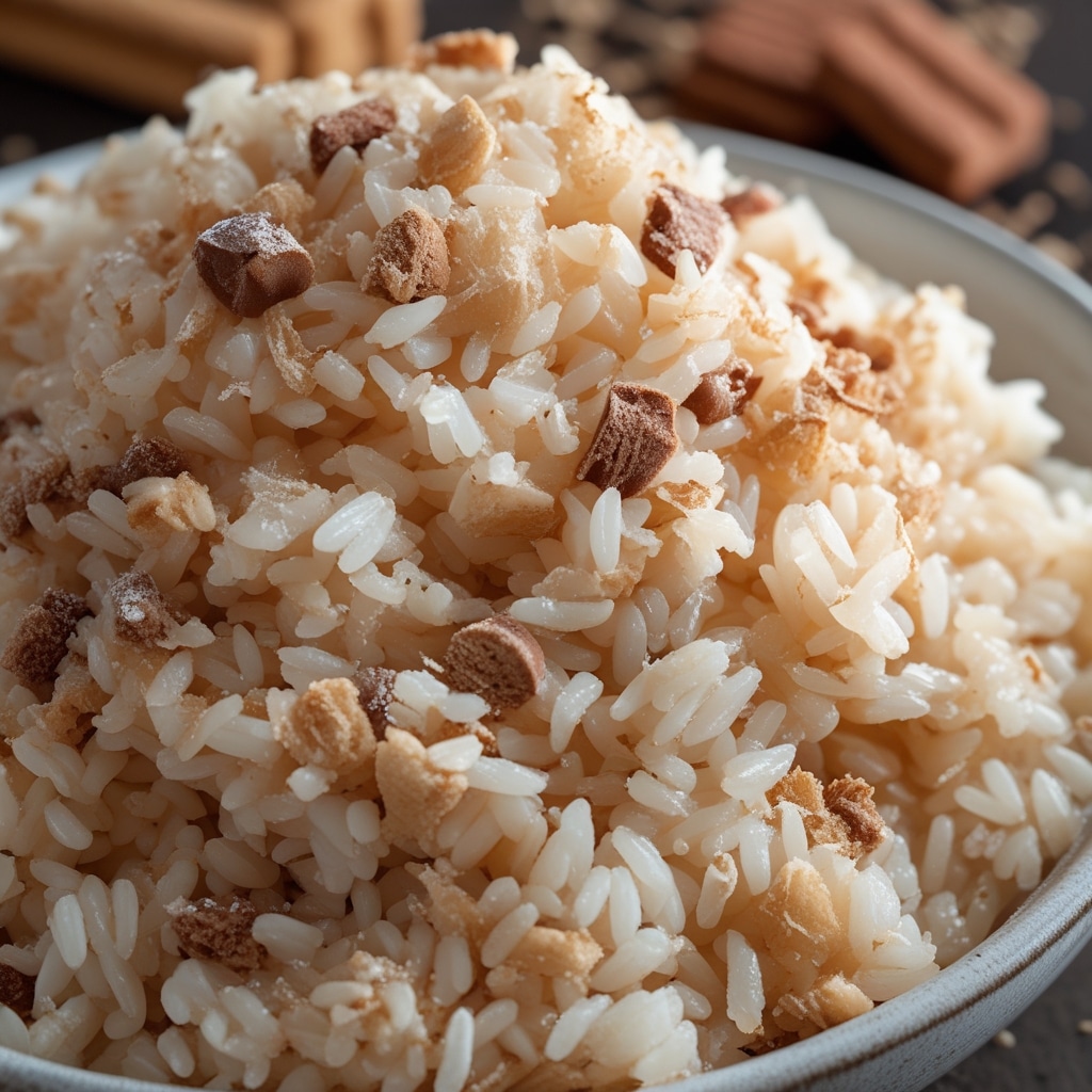 Thick and chewy Biscoff Rice