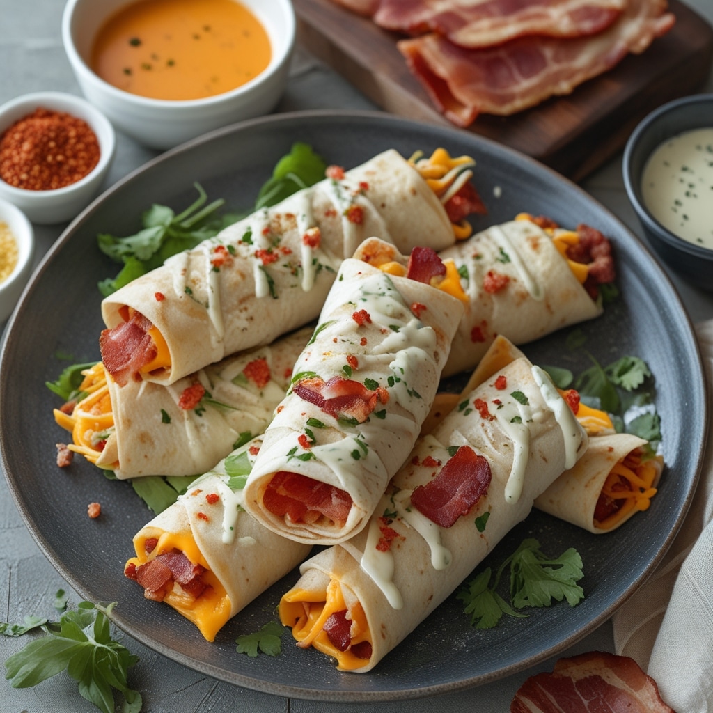 Cheesy Bacon Ranch Wraps