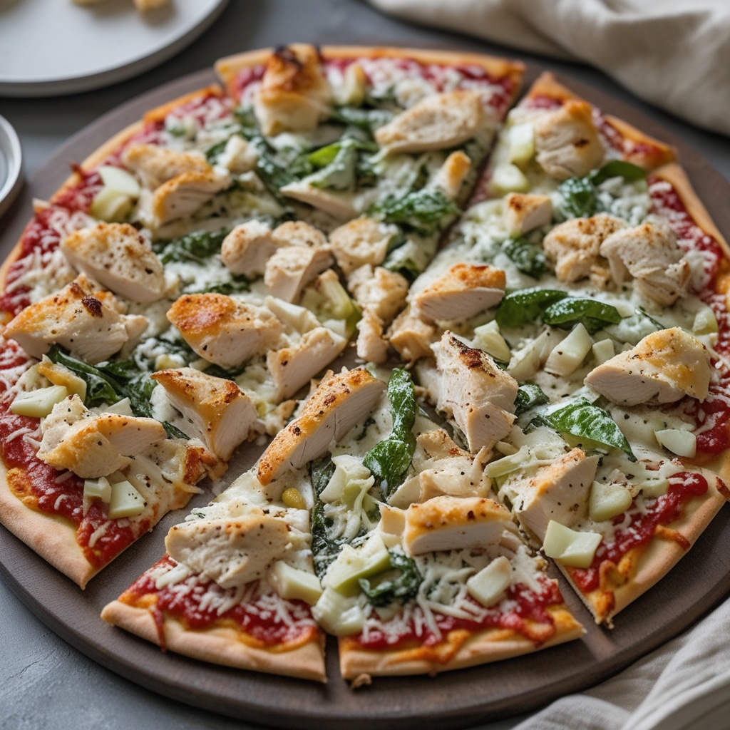 Chicken Caesar Salad Pizza