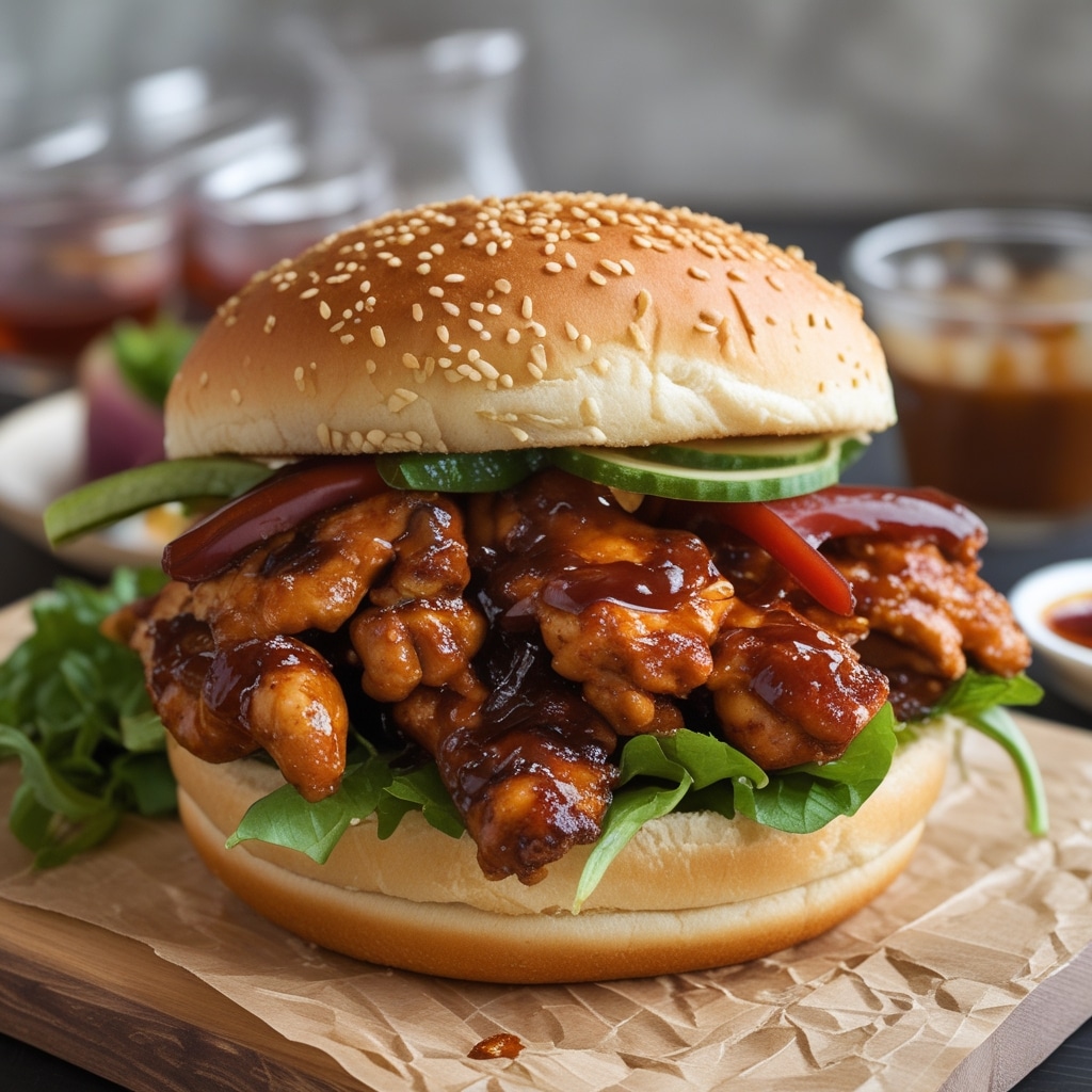THIS KOREAN BBQ CHICKEN SANDWICH