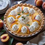 Homemade Peach Custard Pie