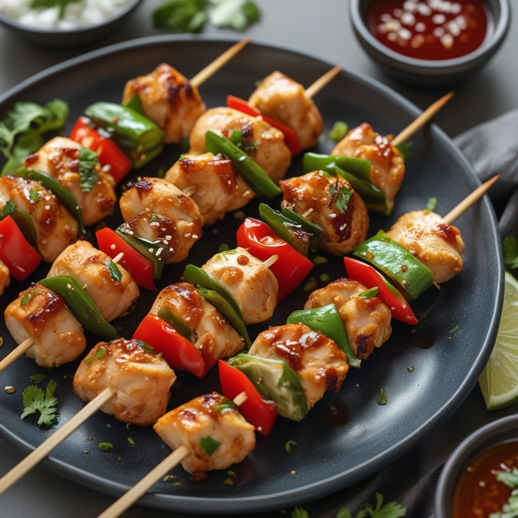 Bang Bang Chicken Skewers