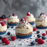 Red, White & Blue Mini Cheesecakes: A Fun Patriotic Dessert!