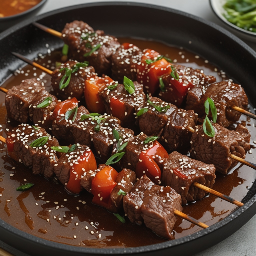 Teriyaki Sesame Beef Skewers