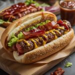 Double BBQ Bacon Cheeseburger Dogs