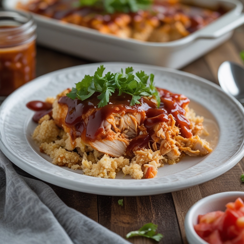 Keto BBQ Chicken Casserole