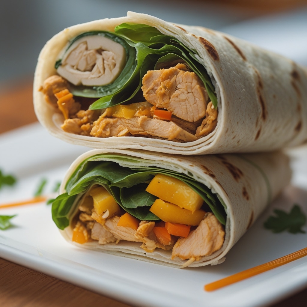 School Lunch Chicken Wrap