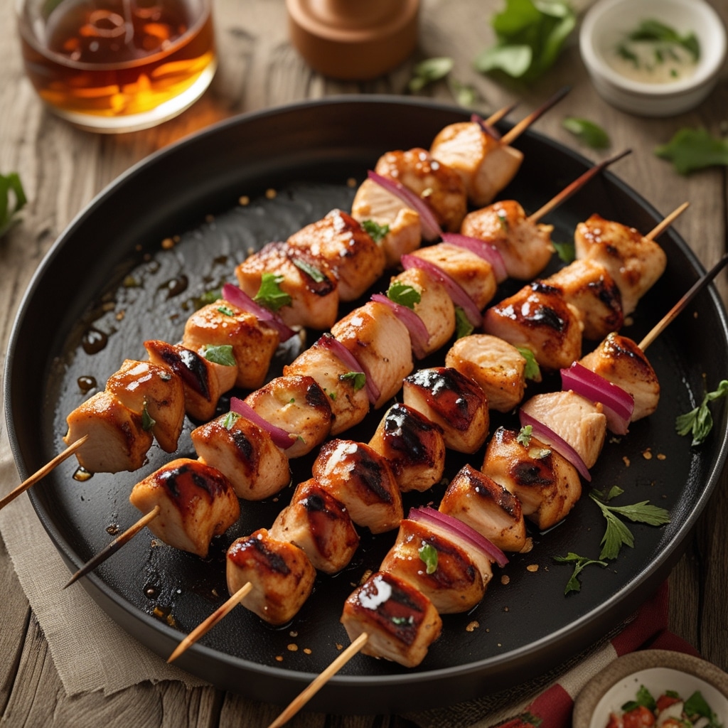 Bourbon Bbq Chicken Kabobs