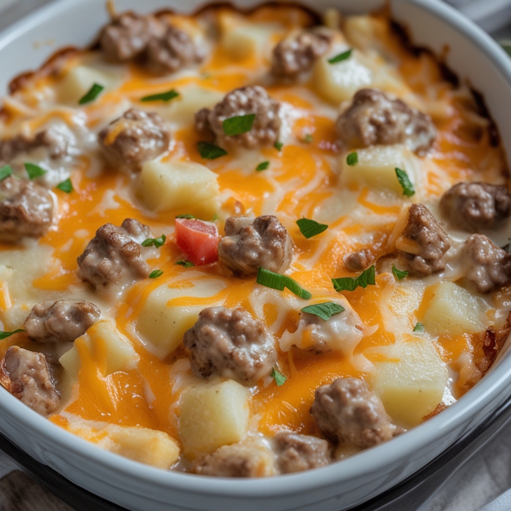 Cheesy Hamburger Potato Casserole