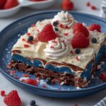 Red ,White, Blue Chocolate Lasagna