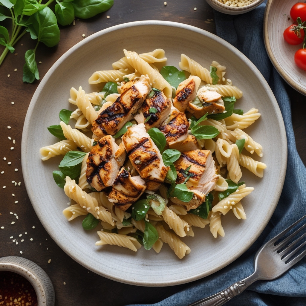 Healthy Grilled Chicken Pasta Dish