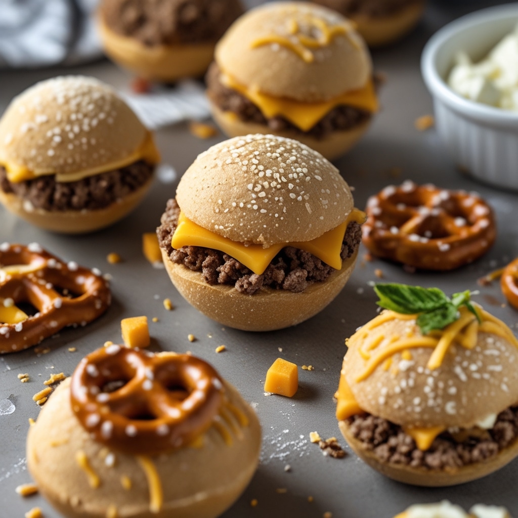 cheeseburger pretzel bombs
