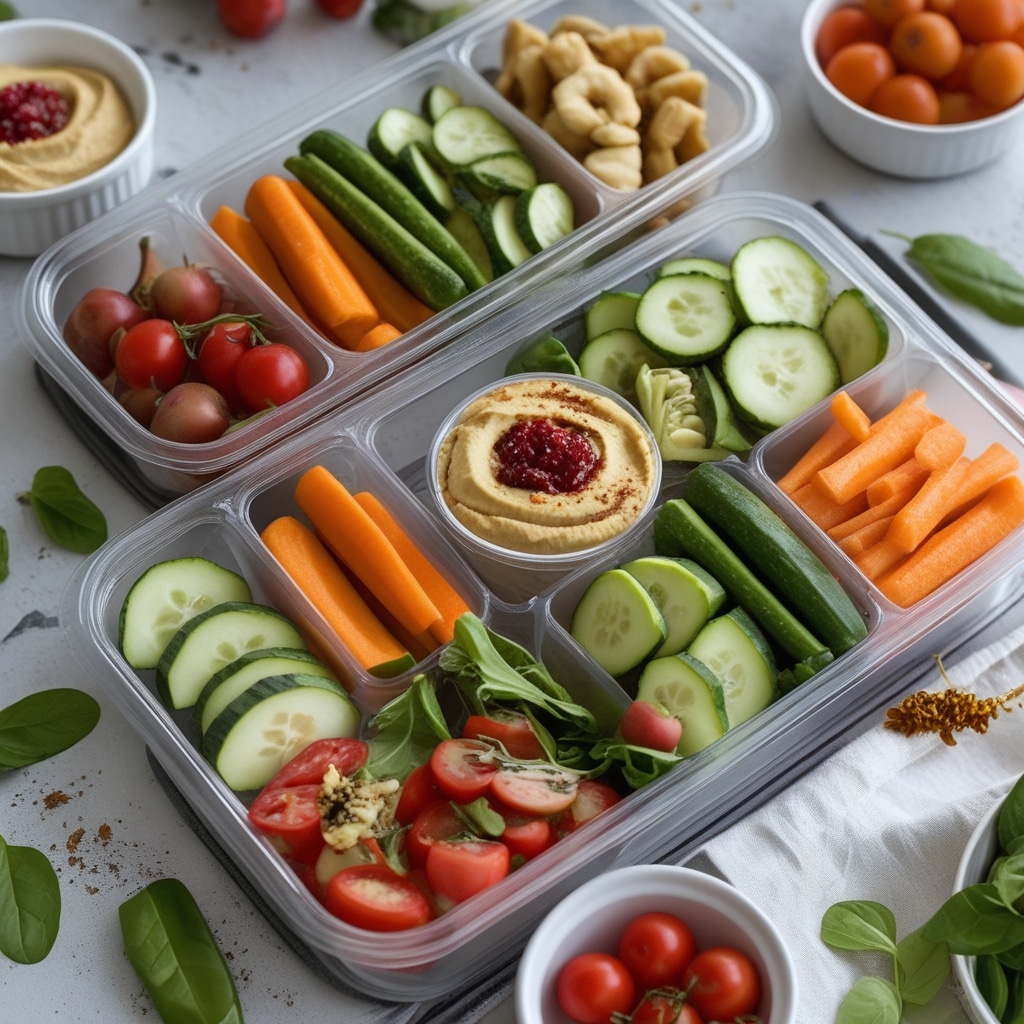 Simple Meal Prep: Veggie and Hummus Snack Packs