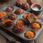 BBQ Meatloaf Muffins with Sweet Potato Topping