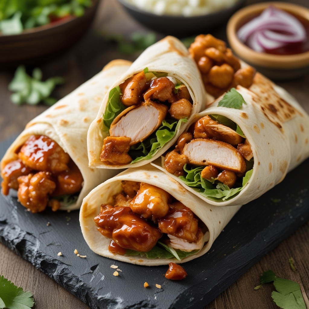 Crispy BBQ Chicken Wraps