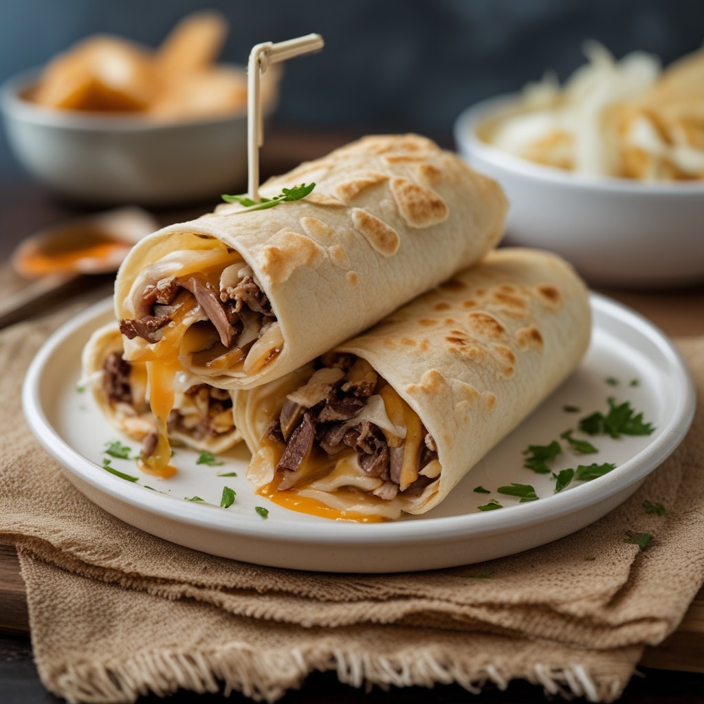 French Dip Tortilla Roll