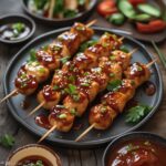 CHICKEN SKEWERS WITH KOREAN BBQ SAUCE