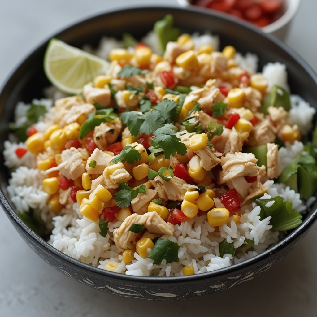 Street Corn Chicken Rice Bowl Recipe