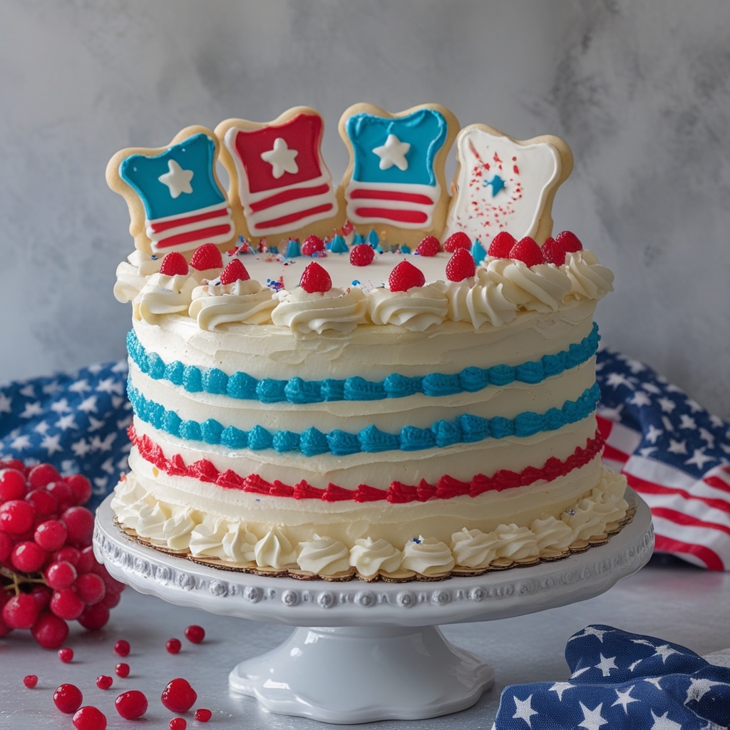 Sugar Cookie Cake is a 4th of July Cookie