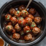 Honey BBQ Crockpot Meatballs