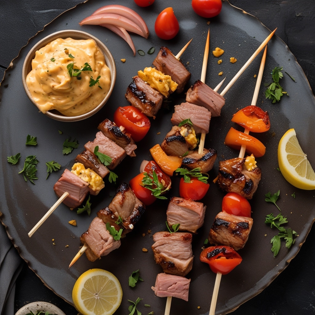 Delicious BBQ Skewers With Flavorful Cowboy Butter