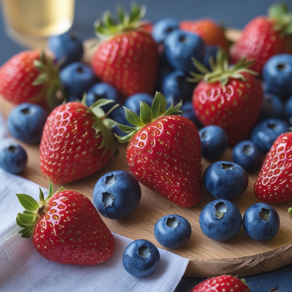 Red White and Blue Strawberries