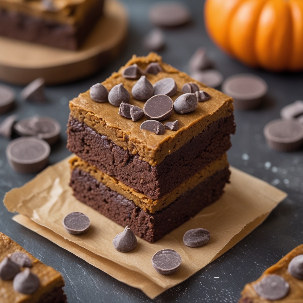 Healthy Chocolate Pumpkin Protein Workout Brownies