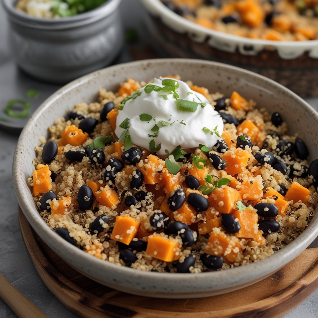 Sweet Potato & Black Bean Quinoa Bake